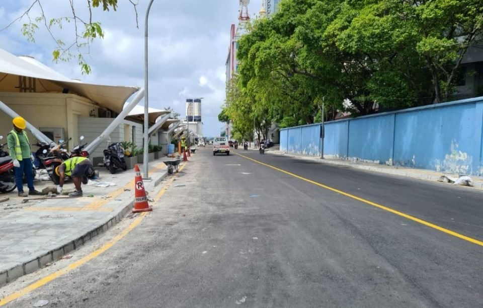 The Ministry of Infrastructure, Housing and Urban Development has confirmed that the newly asphalted and repaired sections of Ameenee Magu will officially reopen to public traffic this Sunday